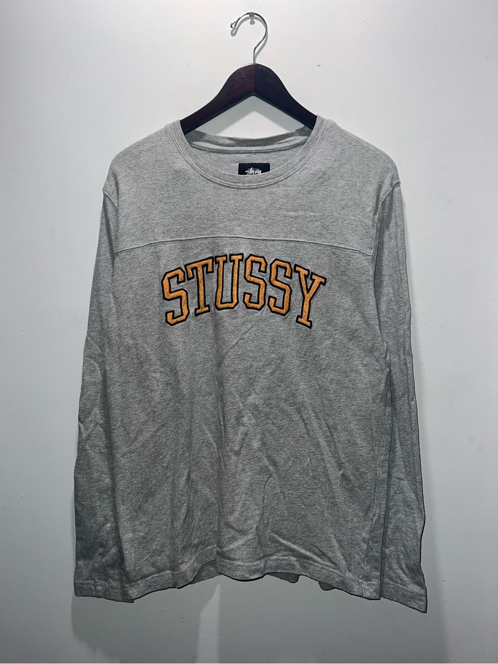 👕🌶 Stussy College Spellout Embroidered Long Sleeve Shirt